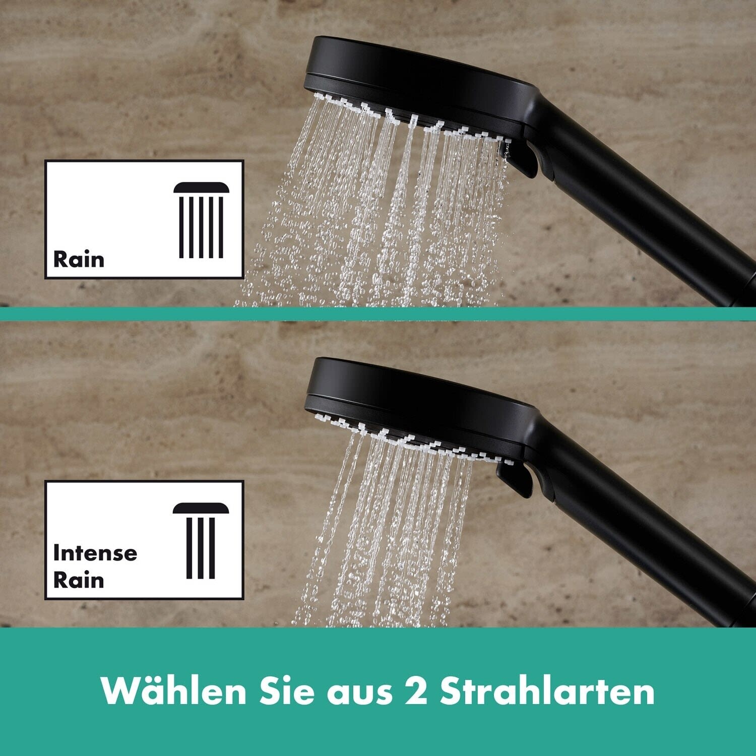 Bild von Hansgrohe Vernis Blend Duschsystem 240, 1jet, mit Thermostat, EcoSmart, Mattschwarz, 26428670