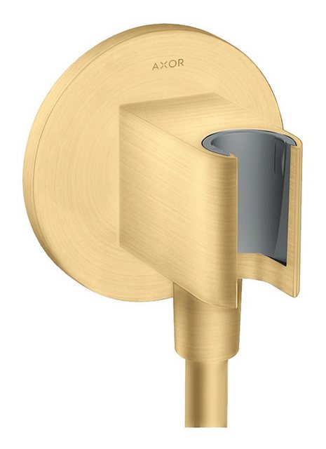 Bild von hansgrohe Wandanschlussbogen Axor ShowerSolutions, Wandanschluss rund mit integrierter Brausehalterfunktion