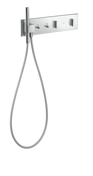 Bild von hansgrohe AXOR ShowerComposition Thermostatmodul Select, 2 Verbraucher, 470/110, 12571, Farbe: Chrom