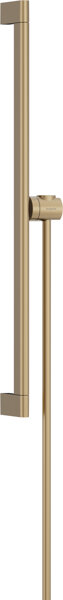 Bild von hansgrohe Unica Duschstange S Puro 65 cm, Easy Slide Duschkopfhalter, Isiflex Duschschlauch 160 cm, 24402, Farbe: Brushed Bronze