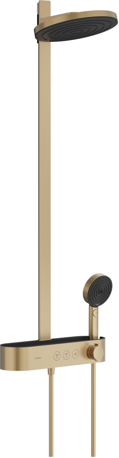 Bild von Hansgrohe Pulsify S Showerpipe 260, 2 Strahlarten mit ShowerTablet Select 400, 24240, Farbe: Brushed Bronze