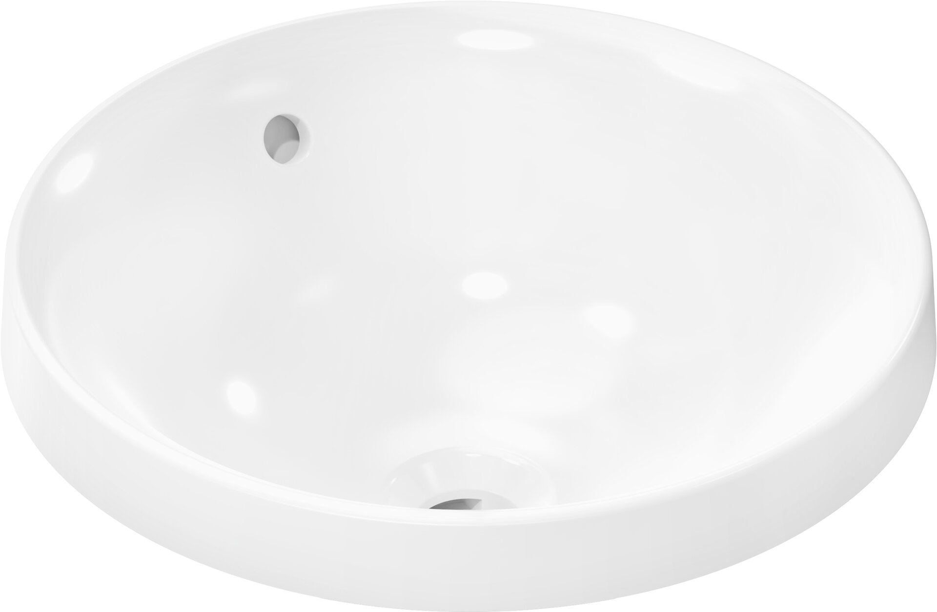 Bild von hansgrohe, Waschbecken, Xuniva S Einbauwaschtisch, Smart Clean, mit Überlauf, ohne Hahnloch, 400x400mm, weiss (425 mm)