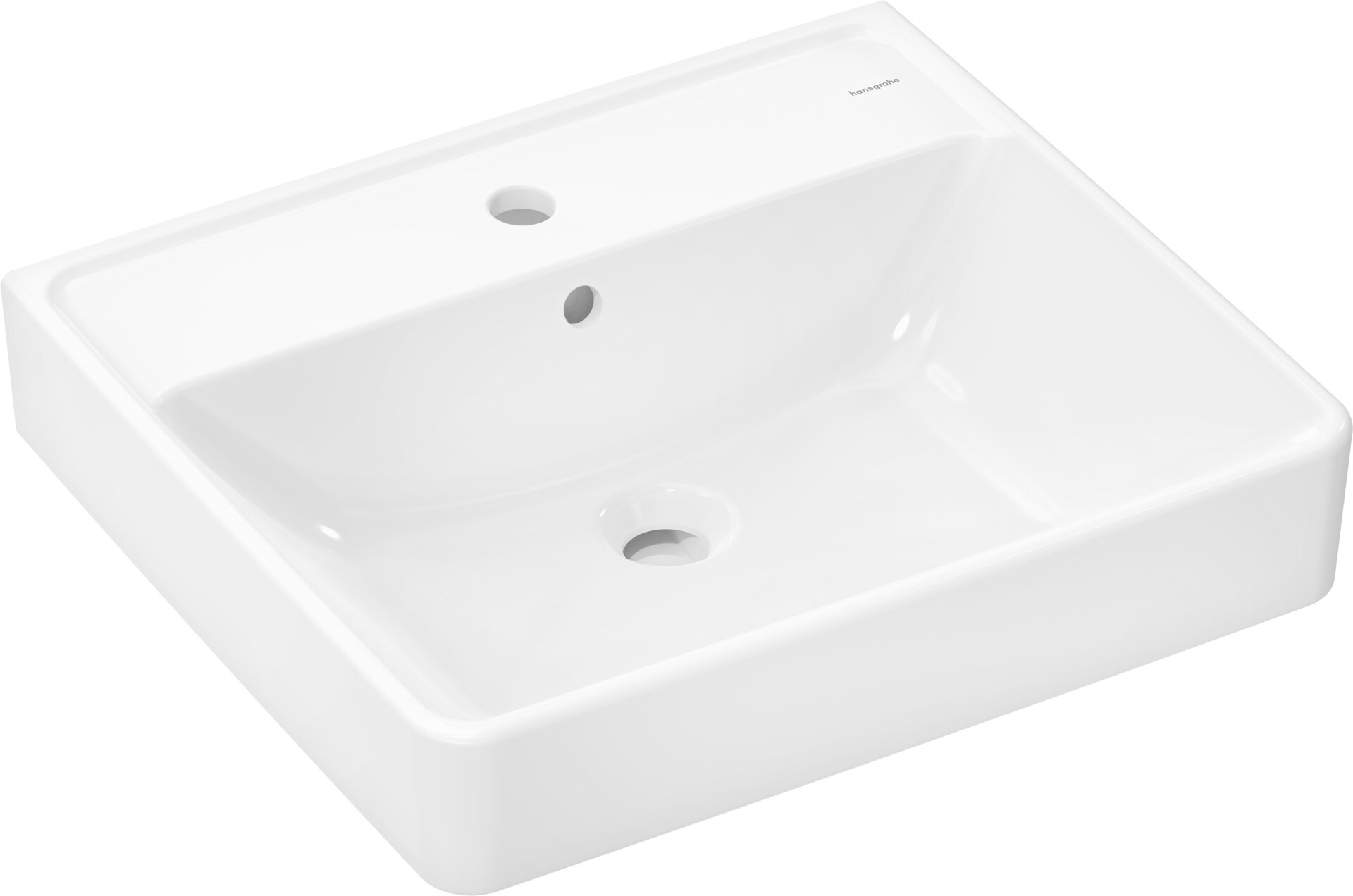 Bild von hansgrohe, Waschbecken, Xanuia Q Waschtisch, 1 Hahnloch, mit Überlauf, 550x480mm, weiss