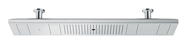 Bild von hansgrohe AXOR ShowerSolutions ShowerHeaven 1200/300 4jet, Beleuchtung 3700 K, Farbe: Brushed Black Chrome