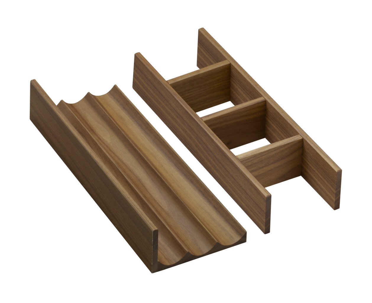 Bild von hansgrohe IntraStories Schubkasteninneneinteilung Set 320, zu WT-Unterschrank 580/475 und 1375/550, Massivholz, Nussbaum dunkel, 54231630
