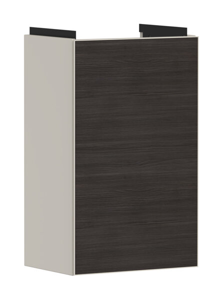 Bild von hansgrohe Xevolos E Waschtischunterschrank, 1 Tür, Anschlag links, 340x245x555mm, für Handwaschbecken, 5416, Farbe (Front/Korpus): Korpus Sandbeige Matt, Front Eiche Dunkel