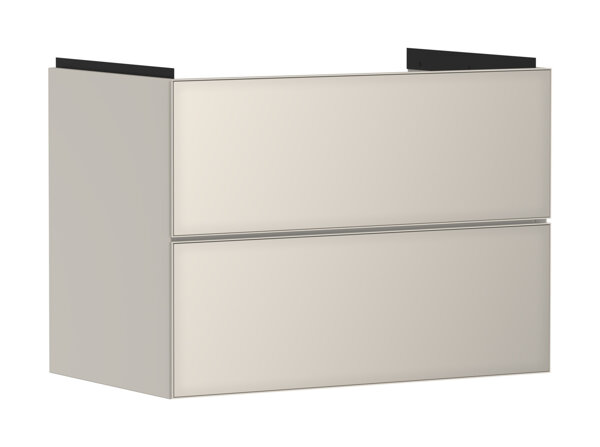 Bild von hansgrohe Xevolos E Waschtischunterschrank, 2 Schubkästen, SoftClose, 780x475x555mm, für Waschtisch, 541, Farbe (Front/Korpus): Korpus Sandbeige Matt, Front Sandbeige Metallic