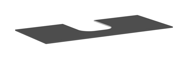 Bild von hansgrohe Xevolos E Konsole, 1 Ausschnitt mittig, 1180x550mm, 54210, Farbe: Schiefergrau Matt