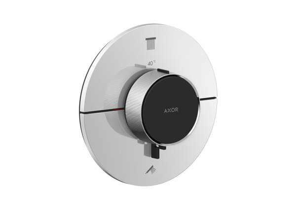 Bild von Hansgrohe AXOR ShowerSelect ID Thermostat, Unterputz, rund, 2 Verbraucher, 36750, Farbe: Edelstahl-Optik