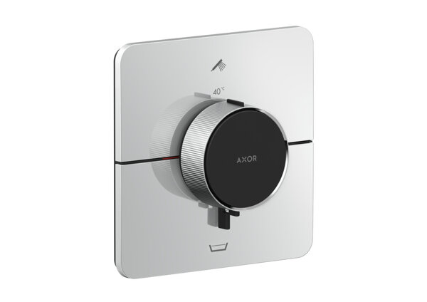 Bild von Hansgrohe AXOR ShowerSelect ID Thermostat, Unterputz, softsquare, 2 Verbraucher, integrierte Sicherungskombination, 36755, Farbe: Mattschwarz