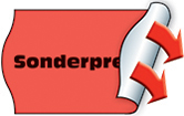 Bild von Original Meto Preisauszeichner Etiketten Vordruck « Sonderpreis » (26x16 mm, 1-zeilig, 6.000 Stück, fluor rot, permanent haftend)
