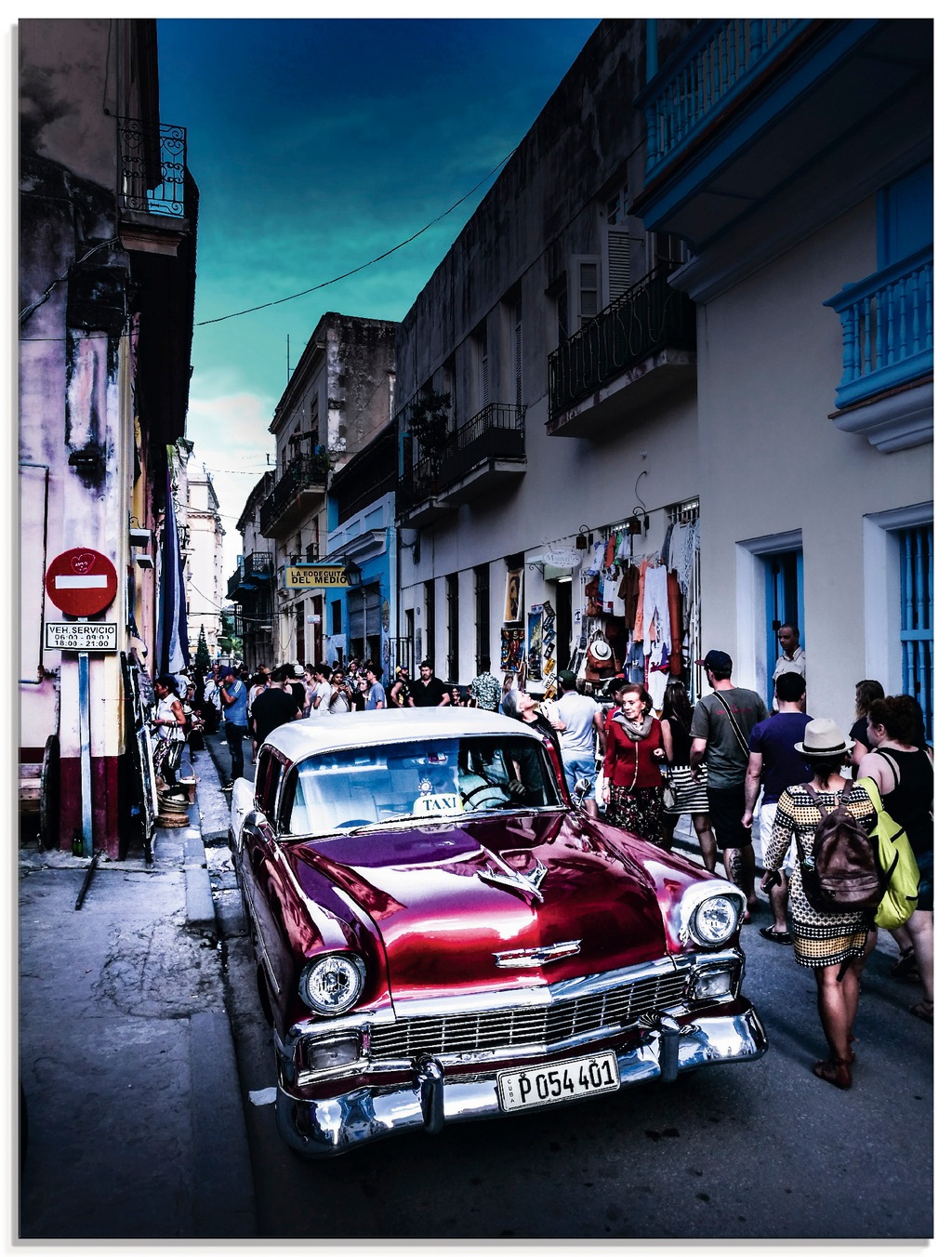Bild von Artland Glasbild "Leben in Havanna", Auto, (1 St.), in verschiedenen Größen