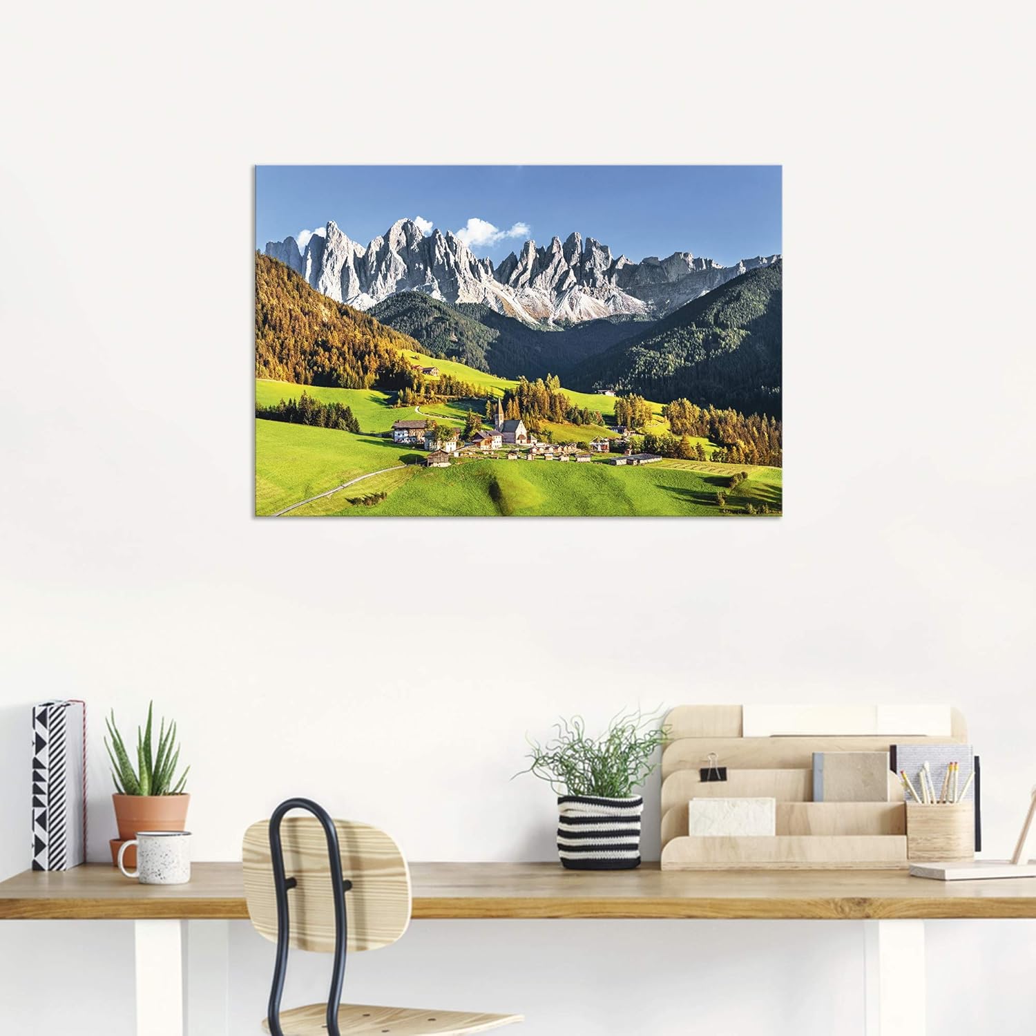 Bild von ARTland Wandbild Alu Verbundplatte für Innen & Outdoor Bild 60x30 cm Landschaften Berge Fotografie Grün Bergsee S5YM