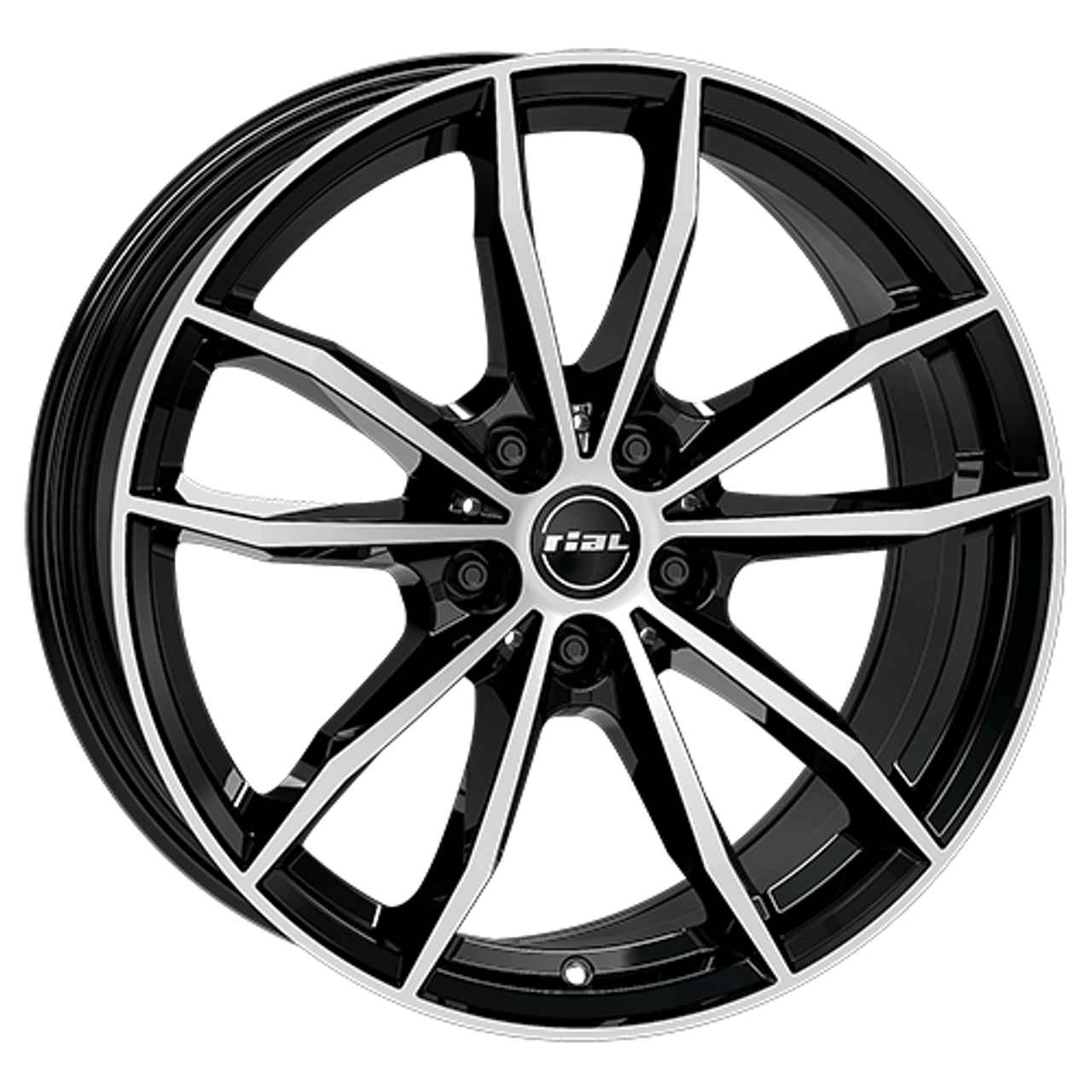 Bild von RIAL X12 diamantschwarz frontpoliert 8.0Jx19 5x112 ET45
