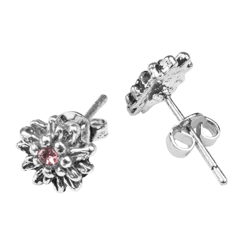 Bild von LUISIA® Paar Ohrstecker Edelweiß Ohrringe "Marla" mit Kristallen von Swarovski® - Trachtenschmuck (2-tlg)