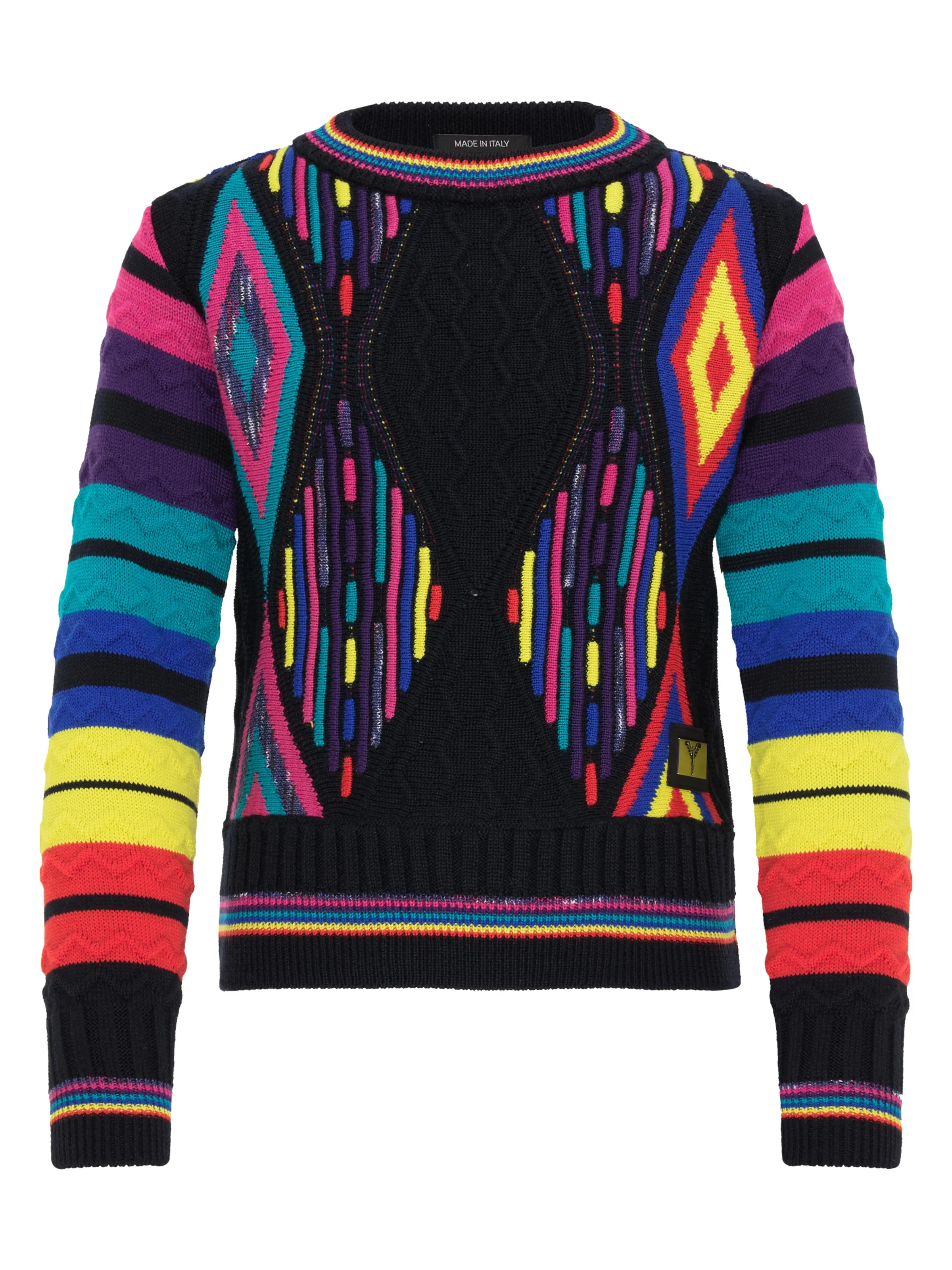 Bild von Carlo Colucci Kinder Jacquard Strickpullover - Navy 122/128