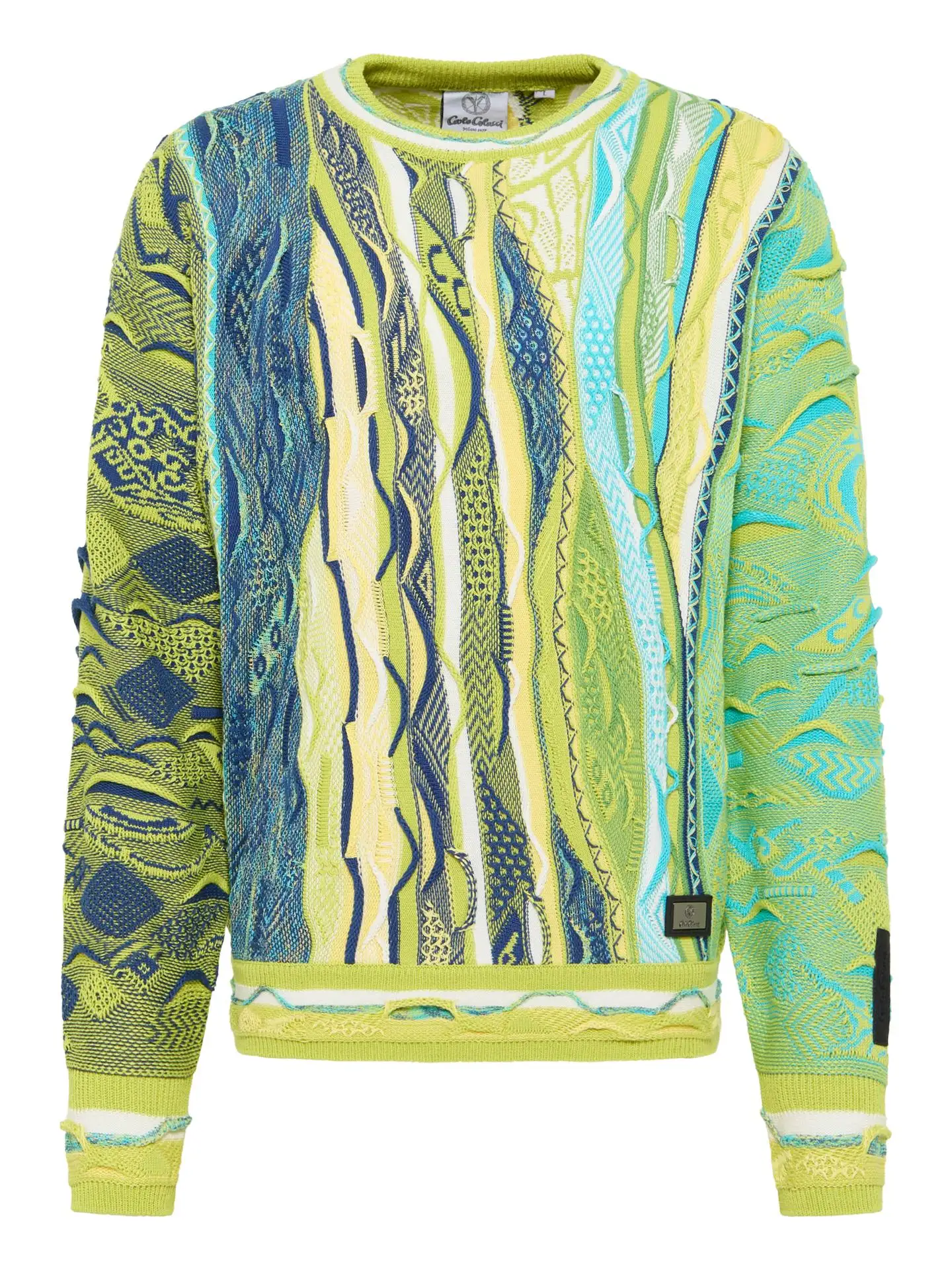 Bild von Carlo Colucci Oversize Strickpullover - Grün XS