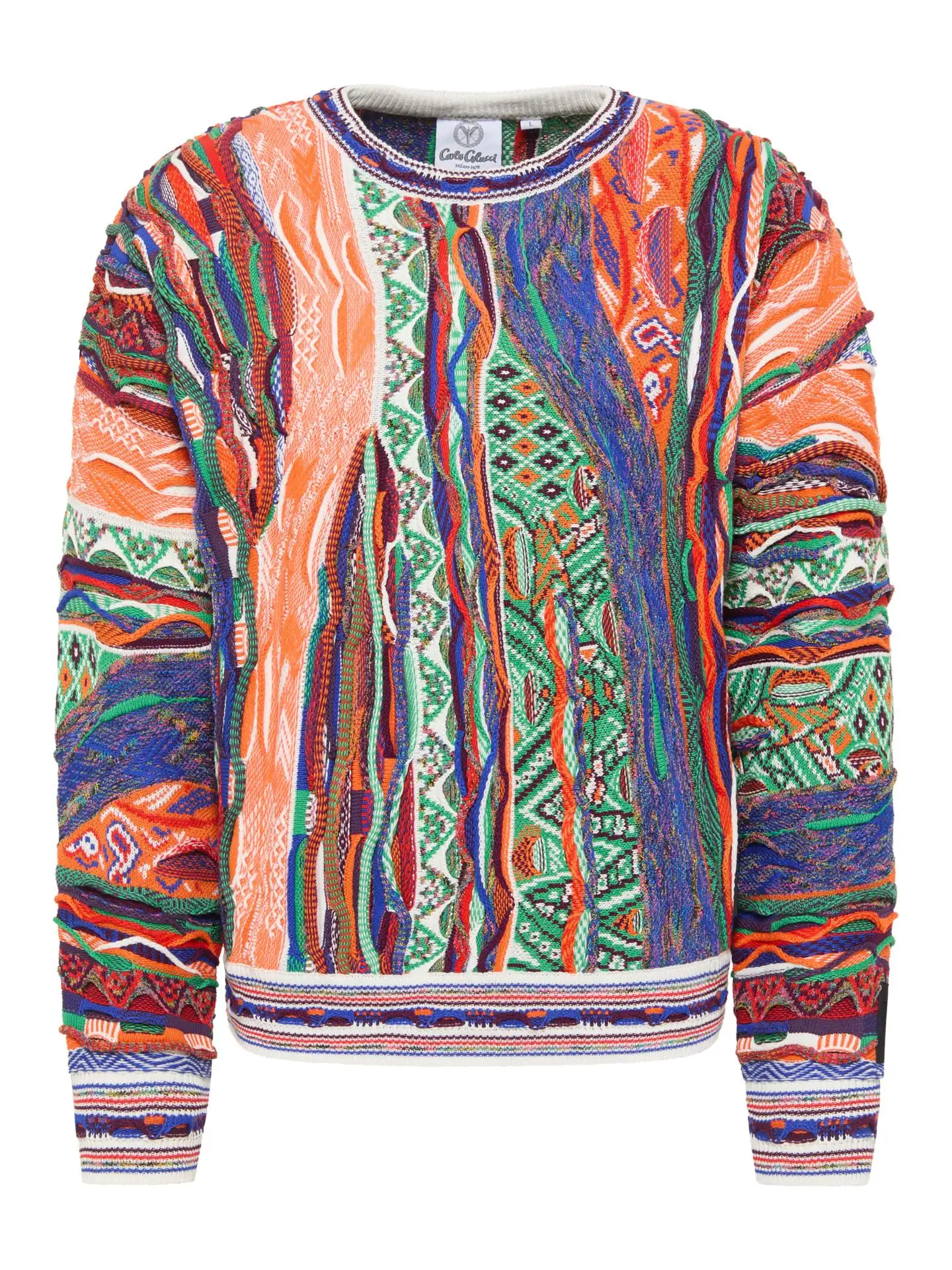 Bild von Carlo Colucci Strickpullover - L Navy / Orange