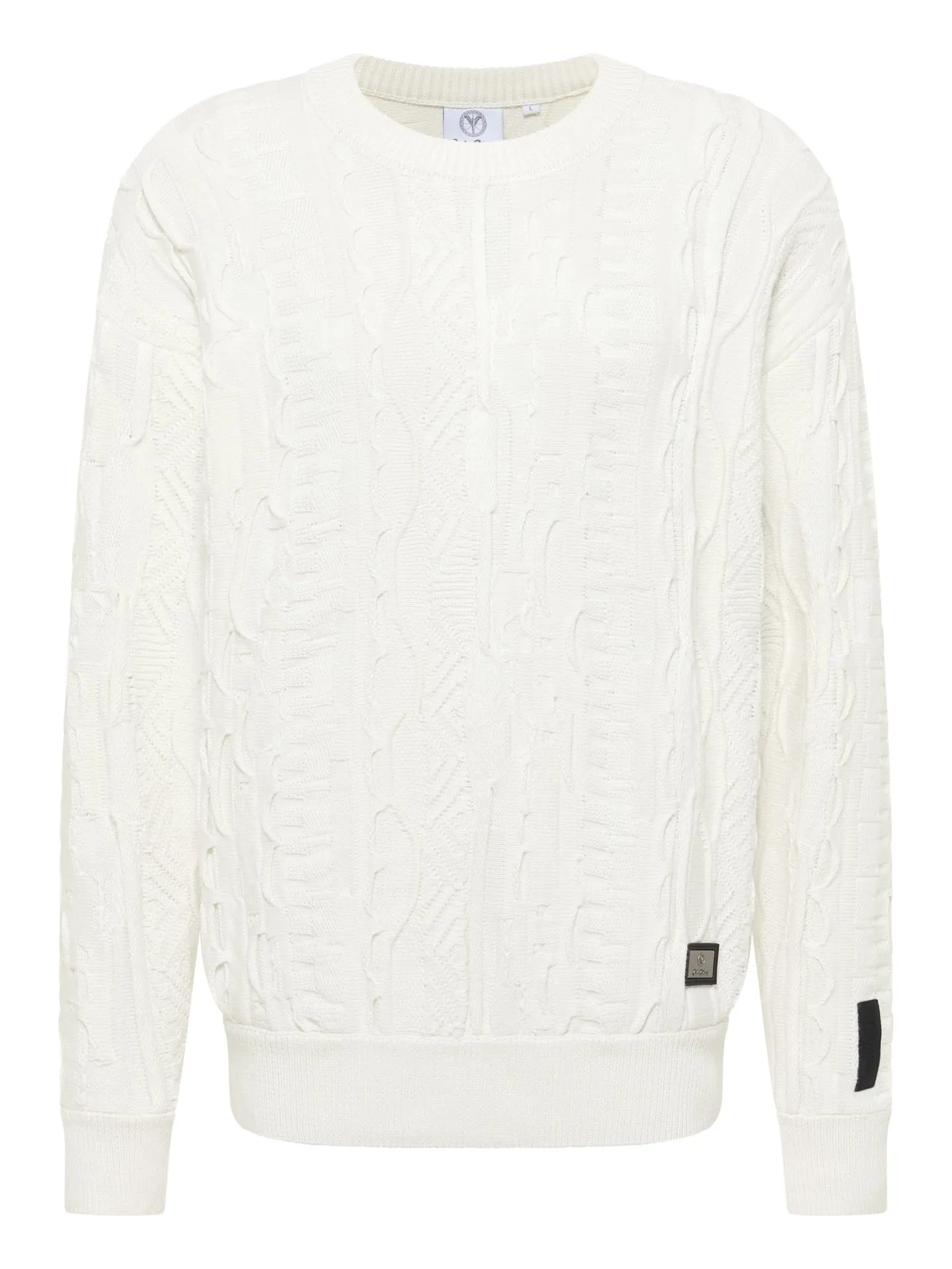 Bild von Carlo Colucci Strickpullover mit Stickerei - XL Weiß