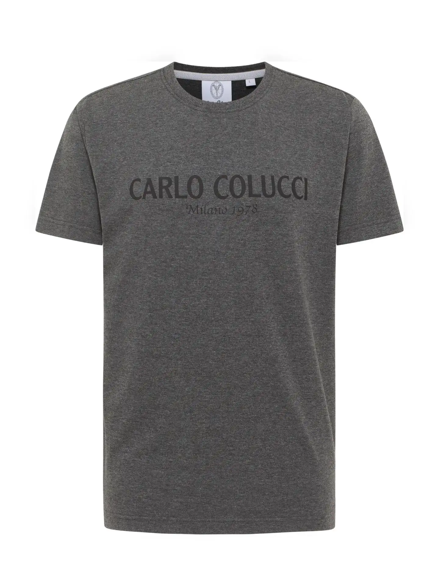Bild von Carlo Colucci T-Shirt mit Logoprint - S Anthrazit