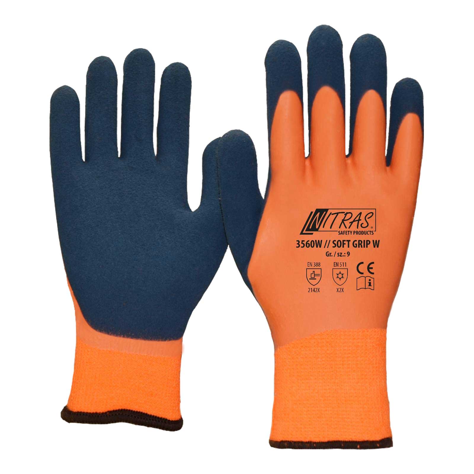 Bild von Nitras Kälteschutzhandschuh Soft Grip 3560W, wasserabweisender Winterhandschuh Größe:8