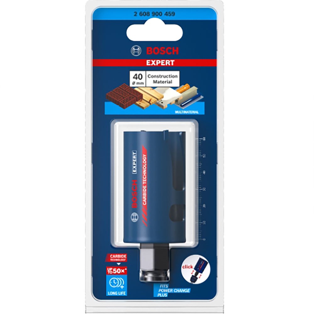 Bild von Bosch 1x EXPERT Construction Material Lochsäge (für Weichholz, Grobspanplatte, Ø 40 mm, Professional Zubehör Bohrmaschine/Schrauber)