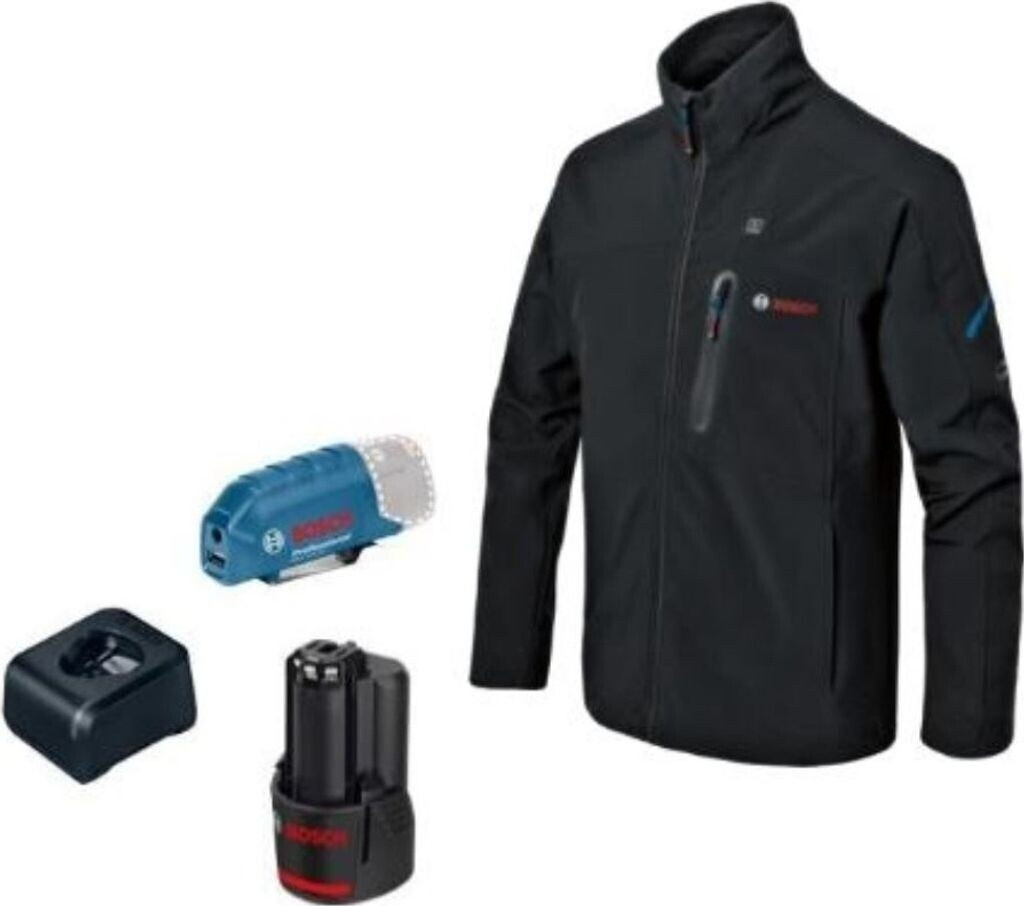 Bild von Bosch Professional Beheizbare Jacke GHJ 12+18V XA (inkl. USB-Ladeadapter GAA 12V-21 + GBA 12V 2.0Ah Akku + Ladegerät GAL 12V-20) Größe L