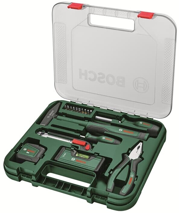 Bild von Bosch Universal Werkzeug-Set, 17-teilig (vielseitiger Werkzeugkoffer, bestückt, hochwertig, ergonomisch, ideal für Reparaturen im Haus)