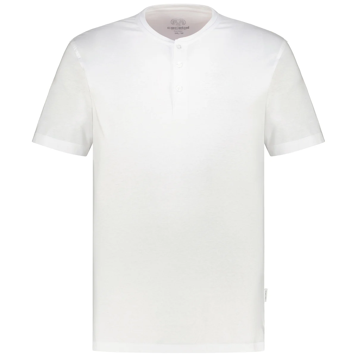 Bild von Ceceba Homewear Shirt mit Serafinokragen Farbe weiß Größe: 68/70