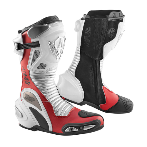 Bild von Arlen Ness Xaus Replica Motorradstiefel in Schwarz-Weiß-Rot für Männer, Größe 42