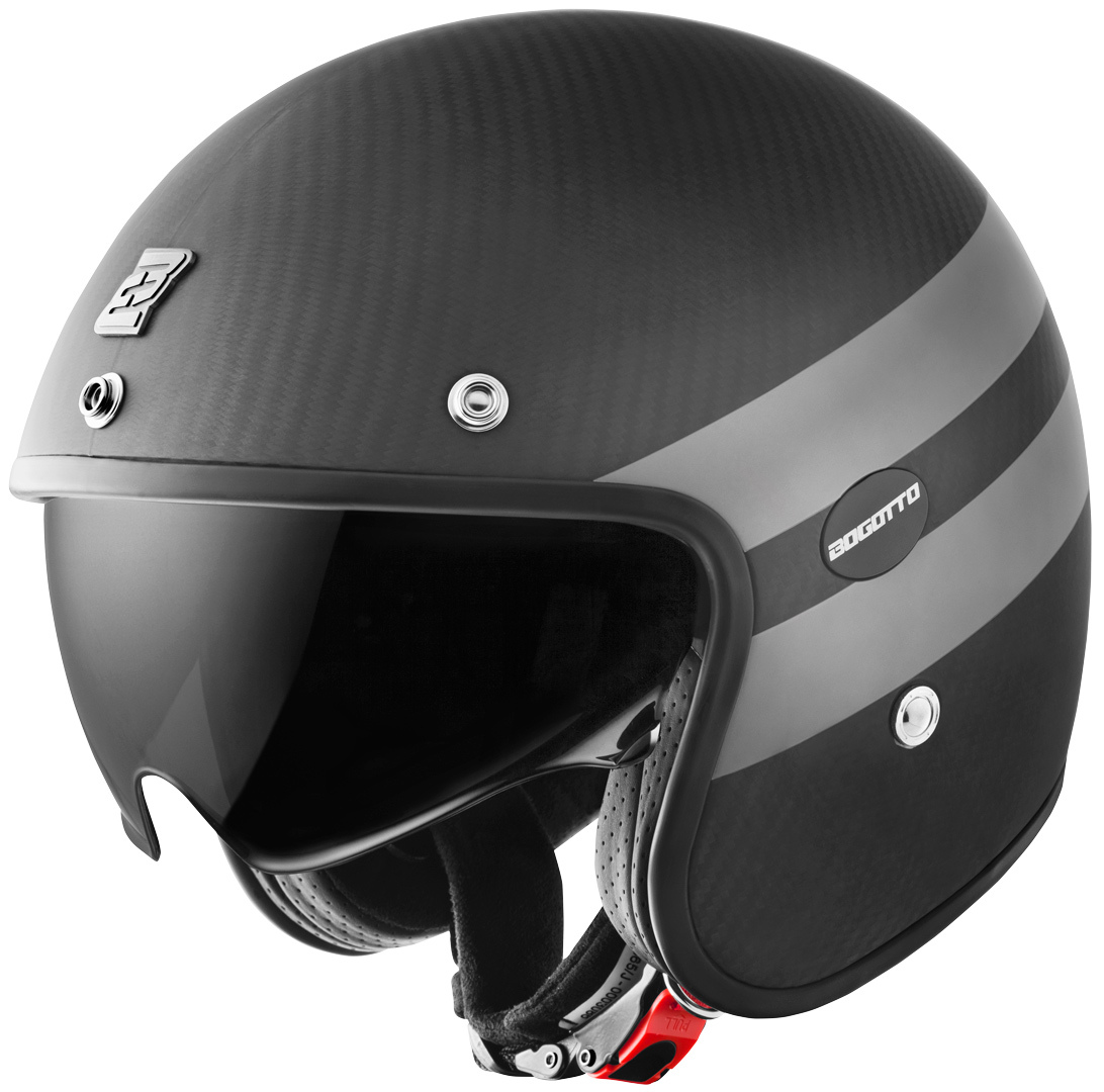 Bild von Bogotto V587 Crono Carbon Jethelm, schwarz-grau, Größe L für Männer