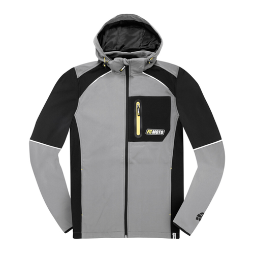 Bild von FC-Moto FCM-SSJ Softshell Jacke für Männer in schwarz-grau