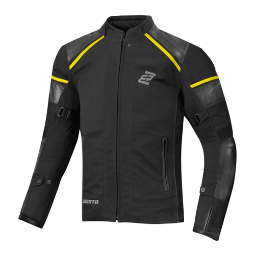 Bild von Bogotto Blizzard-X wasserdichte Motorrad Textiljacke – XL schwarz-gelb
