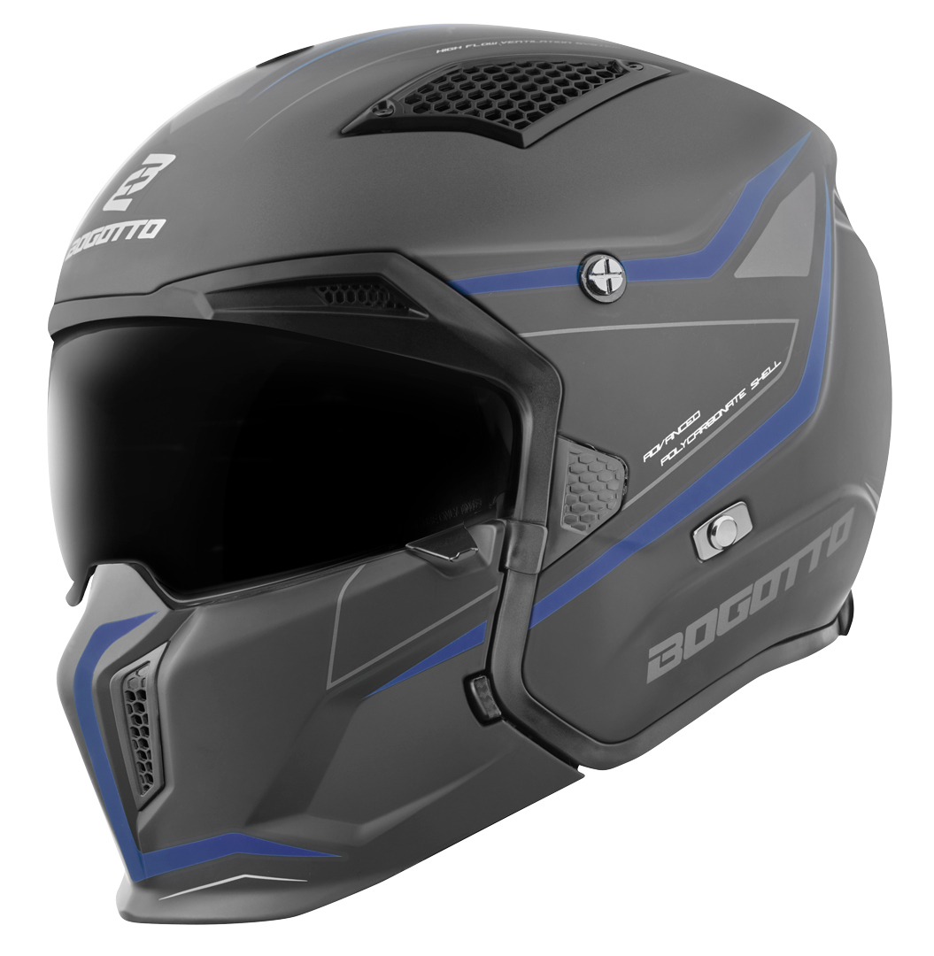 Bild von Bogotto Radic WN-ST Helm, schwarz-blau, Größe XS für Männer