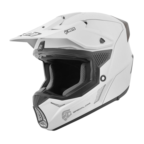 Bild von FC-Moto Merkur Straight Motocross Helm – grau-weiß, Größe L