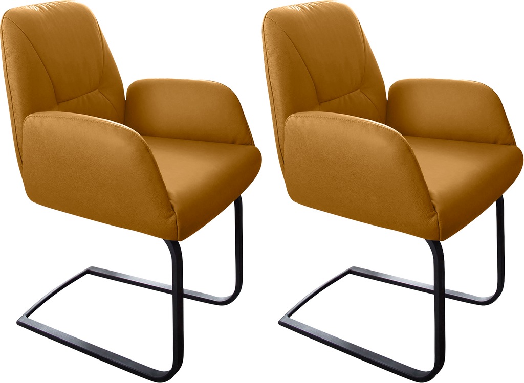 Bild von W.SCHILLIG Freischwinger "ole", (Set), 2 St., Longlife Xtra-Leder Z69, 2er- oder 4er-Set, Gestell in Schwarz pulverbeschichtet