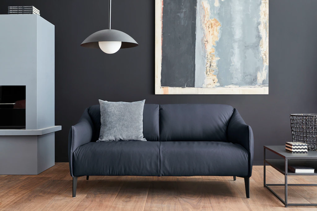 Bild von W.SCHILLIG 2,5-Sitzer "sally", mit Metall-Winkelfüßen in Schwarz pulverbeschichtet, Breite 174 cm