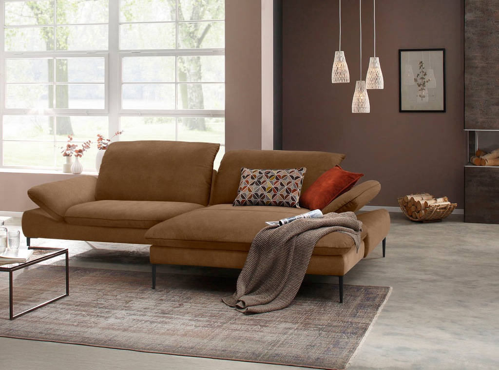 Bild von W.SCHILLIG Ecksofa »enjoy&MORE, Designsofa, elegant und bequem, L-Form«, Sitztiefenverstellung, Füße schwarz pulverbeschichtet, Breite 294 cm