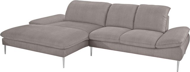 Bild von W.SCHILLIG Ecksofa »enjoy&MORE, Designsofa, elegant und bequem, L-Form«, mit Sitztiefenverstellung, Füße Chrom glänzend, Breite 310 cm