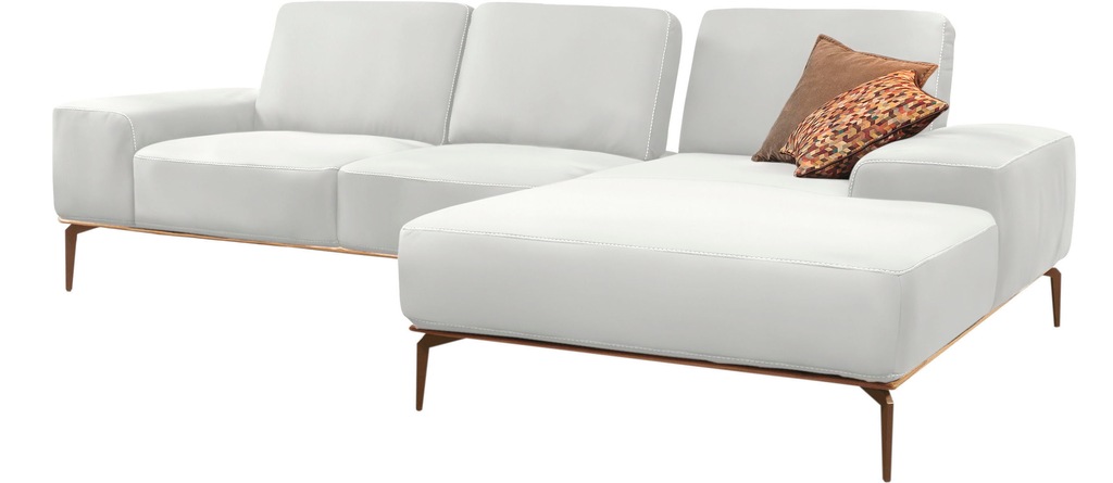 Bild von W.SCHILLIG Ecksofa »run, Designsofa mit tollem Sitzkomfort, bequem, L-Form«, mit Holzsockel, Füße in Bronze pulverbeschichtet, Breite 279 cm