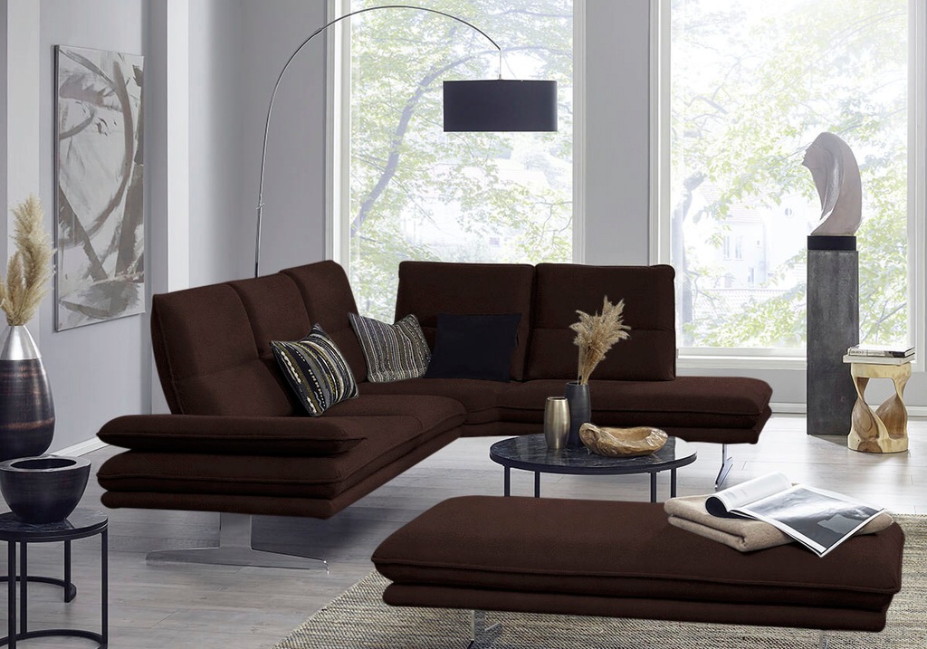 Bild von W.SCHILLIG Ecksofa »broadway, Designsofa, mit tollem Sitzkomfort, L-Form«, Sitztiefenverstellung, Kopfteil- & Seitenteilverstellung, Breite 284cm