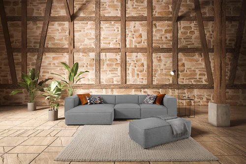 Bild von W.SCHILLIG Ecksofa "around-the-block", mit eleganter Biese, mit Federkern, Breite 341 cm