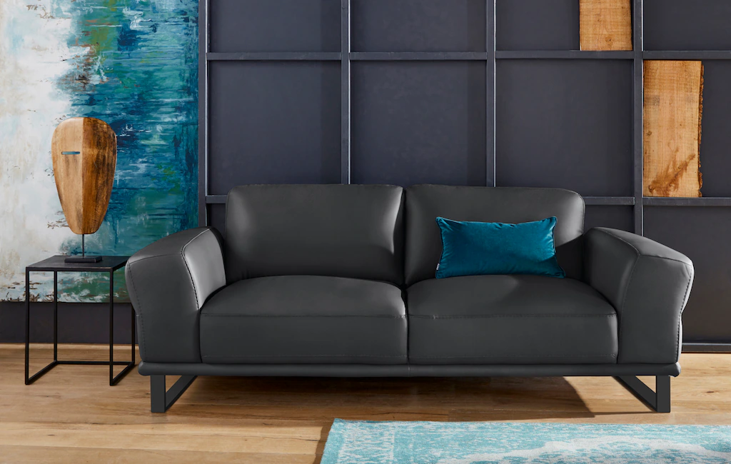 Bild von W.SCHILLIG 2,5-Sitzer "montanaa", mit Metallkufen in Schwarz pulverbeschichtet, Breite 212 cm