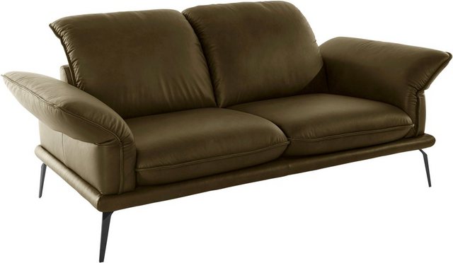 Bild von W.SCHILLIG 2,5-Sitzer »sherry, Designsofa mit tollem Sitzkomfort«, Kopfstützenverstellung, Metallfüße in Schwarz, Breite 214 cm