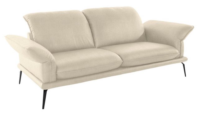 Bild von W.SCHILLIG 2,5-Sitzer "sherry", Kopfstützenverstellung, Metallfüße in Schwarz, Breite 234 cm