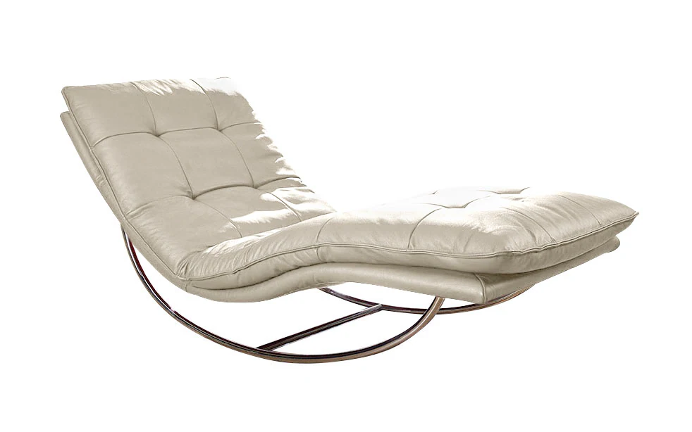 Bild von W.SCHILLIG Relaxliege "daily dreams", in Waffelkissen-Optik, Schaukelgestell Chrom glänzend, in 2 Breiten