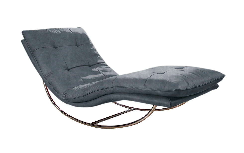 Bild von W.SCHILLIG Relaxliege "daily dreams", in Waffelkissen-Optik, Schaukelgestell Chrom glänzend, in 2 Breiten