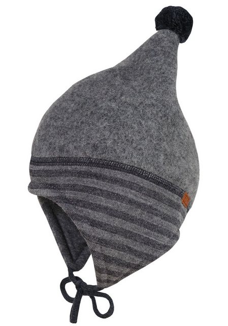 Bild von MAXIMO Fleecemütze, aus Wollfleece mit Pompon und Bindeband
