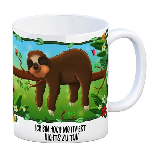 Bild von Trendaffe Kaffeebecher Faultier mit Spruch