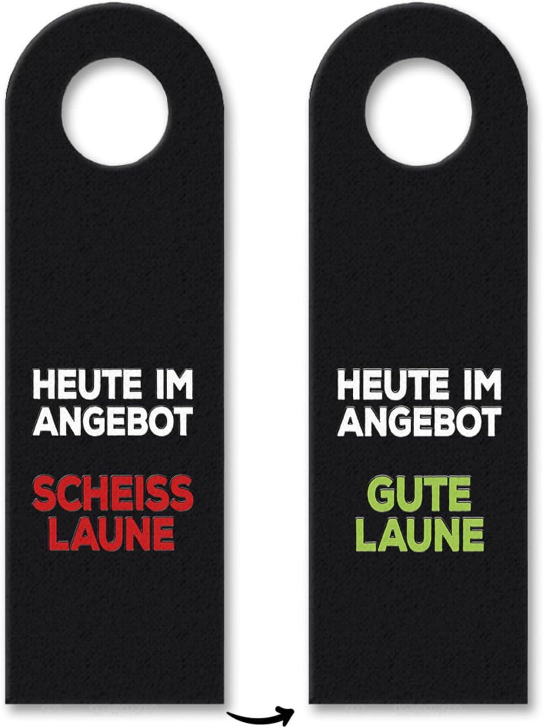Bild von speecheese Dekohänger 3x Heute Scheiß Laune oder gute Laune Türhänger Türhänger Türanhänger